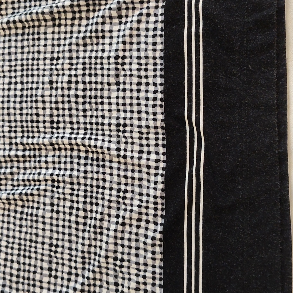 Jones New York Midi Shift Dress Size 2X Black & White Plaid Knit Classic Casual - Picture 9 of 10